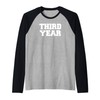 Third 3rd Year Funny Fraternity College Greek Raglan Baseball Tee