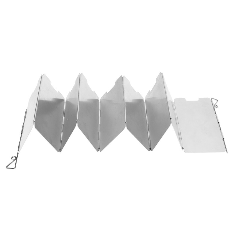 2Pcs Outdoor Stove Windscreen Foldable Portable Stainless Steel Camping Cooking