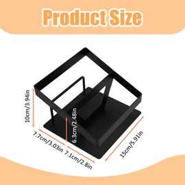 Napkin Holder, SHAIDOJIO Metal Napkin Holder with Salt and Pepper Shaker Caddy Napkin Holders for Tables, Black Simple Serviette Holder for Kitchen Bar Restaurant, Not Including Salt and Pepper Shaker