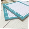 KICHOUSE Weekly Household Calendar Food Notebook 2pcs Tearable Diet Planner