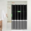 Seasonwood 84 Inch Shower Curtain Black Shower Curtains White Striped