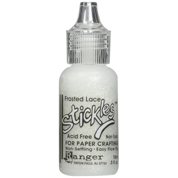 Ranger 1/2 Ounce Stickles Glitter Glue, Frosted Lace