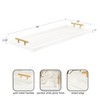 Kate and Laurel Halsey Rectangle Decorative Narrow Tray with Gold