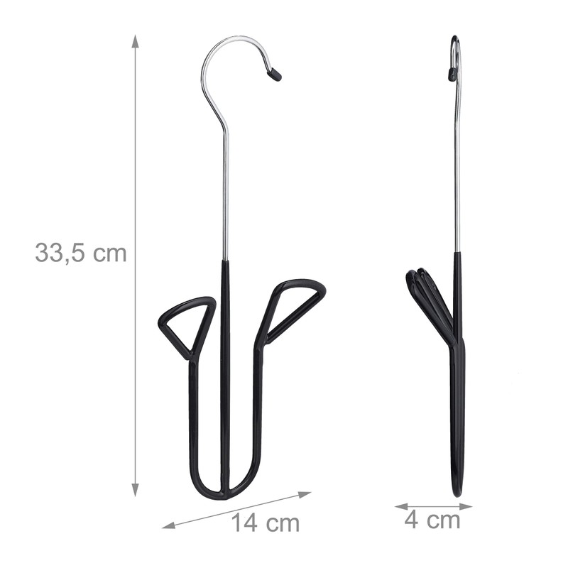 Relaxdays Shoe Hangers, Set of 3, Holder with Non-Slip Coating,