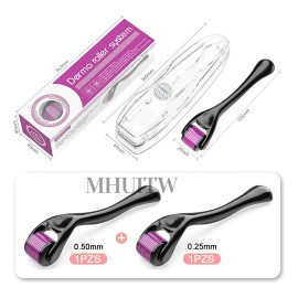 2pzs Dermaroller Facial Para Regenerador Colágeno 0.25+0.5mm