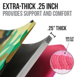 Victor Fitness Gray Camouflage Eco friendly yoga mat made from a premium TPE material that provides nonslip texture perfect for indoor and outdoor workouts. Great for hot yoga, pilates, and Bikram