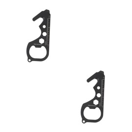 Operitacx 2 Stck. Flaschenöffner Schlüsselanhänger Kleiner Flaschenöffner Schlüsselanhänger Multitool Schlüsselbund-werkzeuge Universeller Flaschenöffner Schwarz Rostfreier Stahl