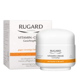 RUGARD Vitamin Cream: Anti-Ageing Face Care for Premature Skin Ageing with Vitamin A, B6, E and Collagen for Moisture, 100 ml