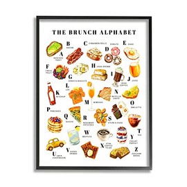 Stupell Industries The Brunch Alphabet Food Treats ABC Illustrations, Design by Ziwei Li