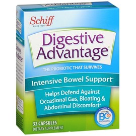 Schiff Digestive Advantage Daily Probiotics + Intensive Bowel Support Caps 32ct