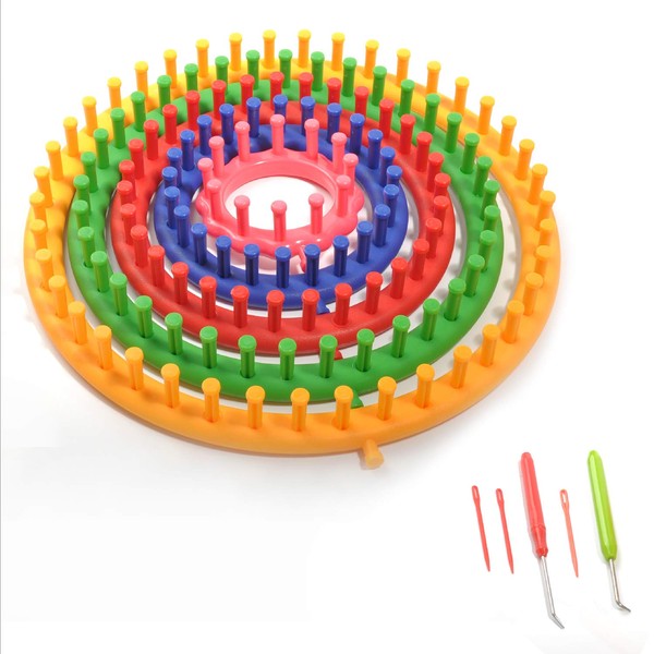 S SELDORAUK Round Knitting Looms Set - 5 Size Plastic