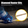 Diamond Router Bits Golden Brazed Straight Shank for Edge Cutting