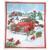 Heartwarming Susan WingetTM Truck and Snowmen Sherpa Throw Blanket -