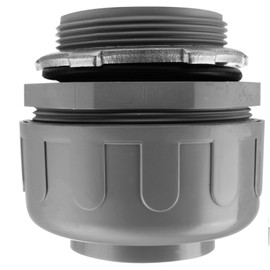 Aonlbra 2-Inch 2Pack Liquid Tight Connector PVC Electrical Conduit Fittings Straight 180 Degree Flexible Conduit Connector for Home Kitchen Bathroom Tube Tool Supplies,UL Listed(2Pcs)