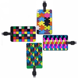 YELOEE 4 Pcs Secure Luggage Tags PVC Suitcase Luggage Tags Travel Suitcase Baggage Handbag Tag Labels Tag for Travel Bag Suitcase