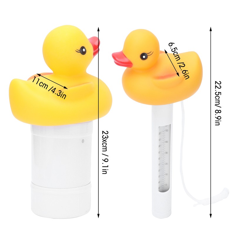 2Pcs Water Thermometer Set High Temperature Resistant Pool Chlorine Dispenser