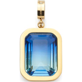 Jewels by Leonardo Pendant Clip & Mix Priska • Chain Pendant Made of Gold-Coloured Stainless Steel • Faceted Baguette Stone • Jewellery Gift for Women • 024967, Stainless Steel, No Gemstone