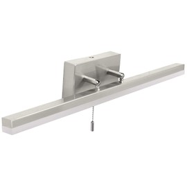 COTULIN 24-Inch Modern Brushed Nickel Bathroom Light Fixture - 180° Rotatable LED Chrome Vanity Light Bar for Over-Mirror Use, 4000K 12W Bathroom Sconce Wall Lighting with Switch on/Off