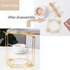 SJORHNUS Tea Cups Holder,Gold Metal Coffee Cup Tea Cups Rack,Foldable