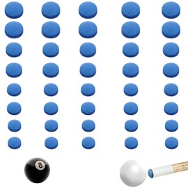 JIEYUMAO 40Pcs Billiard Cue Tips, 9/10/12/13 mm Pool Cue Tips Replacement Kit, Leather Pool Stick Tips Billiard Cue Head Billiard Cue Stick Snooker Billiard Accessories for Pool Cues