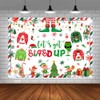 AIBIIN 7x5ft Let's Get Elfed Up Backdrop Winter Christmas Merry