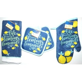 Home Collection Kitchen Linen Oven Mitt, Towels, Pot Holders ~You Choose Lemons - Towel