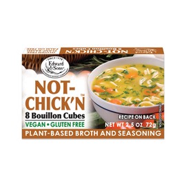 Edward & Sons Vegan Chicken Bouillon Cubes - Vegan Broth Cubes, Gluten Free, No Trans Fat, Use in Soups, Stews and Pilafs - 8 Count (Pack of 12)