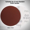 Sruhrak 100 Pcs 125mm Sanding Pads 600 Grit, 5 In