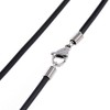 DonDon Mens Leather Necklace 19.7" 50 cm with Stainless Steel