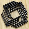 12 PCS Furniture Shelf Brackets, 90-Degree Metal L-Shaped Corner Supports