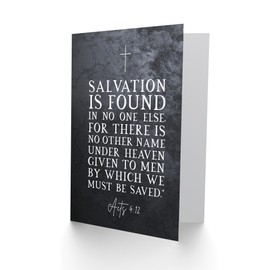Artery8 Acts 4:12 Salvation is Found In No One Else Christian Bible Verse Quote Scripture Typography Sealed Greeting Card Plus Envelope Blank Inside