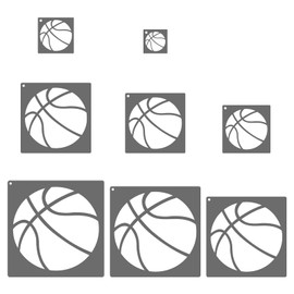 PATIKIL Basketball Stencils for Painting, 16 Pcs Sports Stencils Reusable Plastic for Painting on Wall, Wood, Fabric