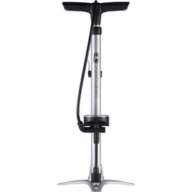 Crankbrothers Sterling Bike Floor Pump - Foot Activated High Pressure/High Volume Switch, Presta & Schrader, Hidden Needle Adapter