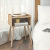MaxSmeo Nightstand, Mid Century Modern Side Table Bedroom with Storage,