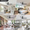 Breezary 48 inch Industrial Ceiling Fans without Lights Remote Control,