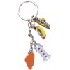 Westmon Works Chicago Keychain with Charms Metal Key Ring Souvenir