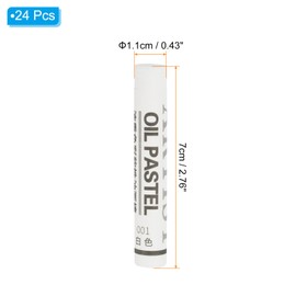 PATIKIL 24pcs White Oil Pastel Soft Oil Crayons Creamy Pastel Stick Art Painting Drawing Blending Doodle for Artists Beginners
