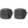 Pack of 2 Brennenstuhl travel plugs/adapters Australia, China - earthing