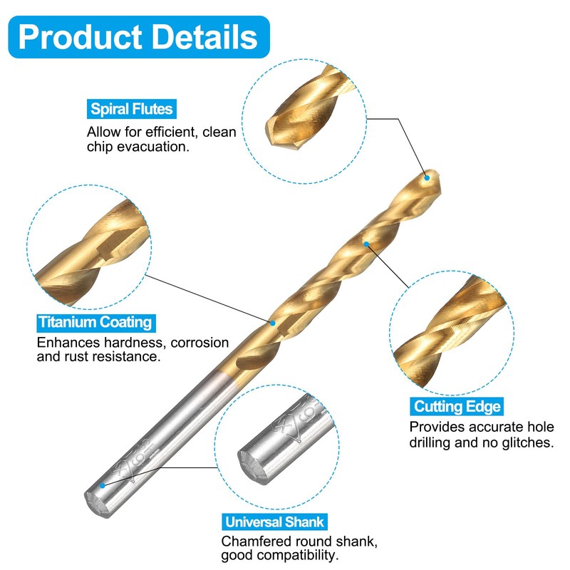 sourcing map Tap and Drill Bit Set, 1pcs M7 x