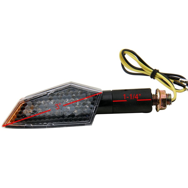2 PCS Long Stalk LED Turn Signals Lights Blinkers for