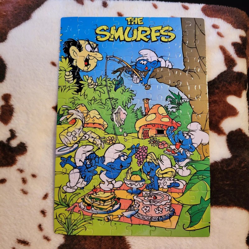 Handmade Smurfs Puzzle 120 Piece Custom Handmade Jigsaw Puzzle