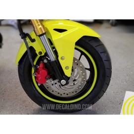 Decaldino Rim Stripe Kit for Grom / Z125 Fluorescent Yellow