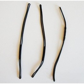 Double Loops Black Stretchy Hangtag String for Garments 13cm, 0.4KG, Appx 1000pcs