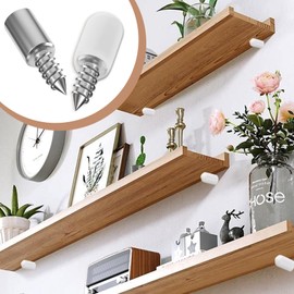 Jeffdad 50 Pcs Self-Tapping Screws Cabinet Laminate Support, Shelf Support Pegs with Non-Slip Sleeve, Shelf Support for Shelves for Kitchen Glass Furniture Cabinet Closet Shelf Support