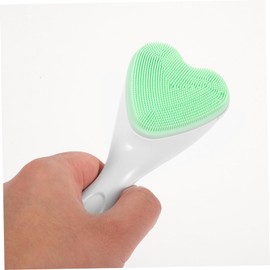 Baluue User-friendly Face Scrubber Portable Facial Cleansing Brush for Women Exfoliating Cleaning