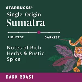 Starbucks Dark Roast K-Cup Coffee Pods,  Sumatra, 72 ct. FREE SHIPPING