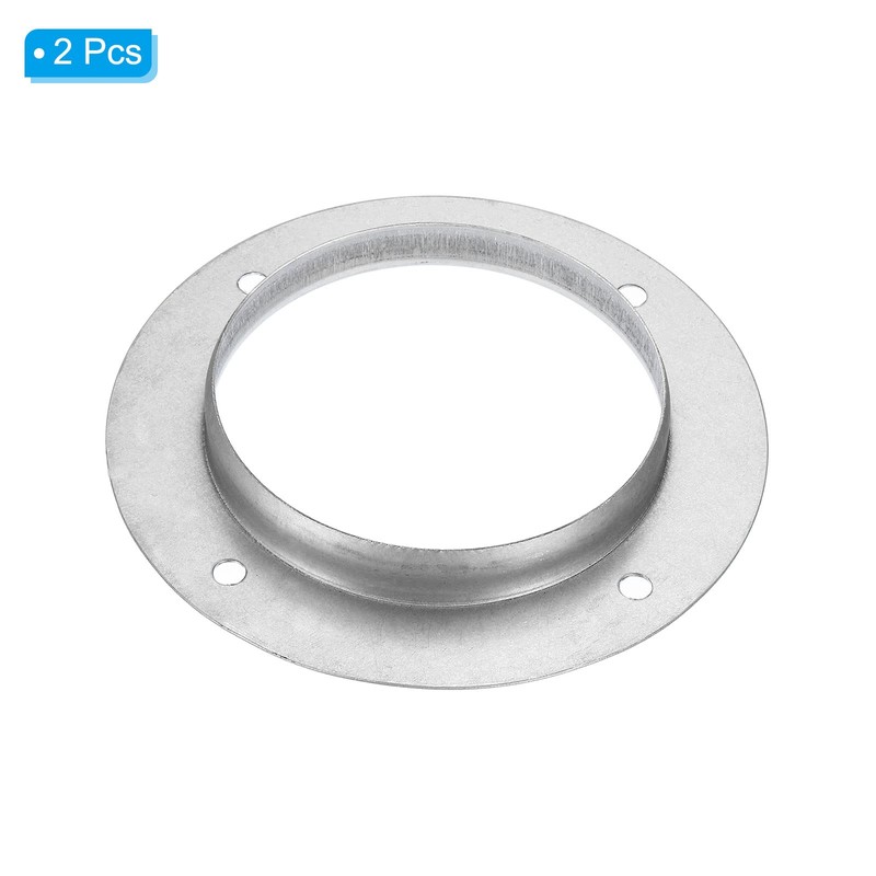 PATIKIL 5" Duct Connector Flange, 2 Pack Metal Straight Pipe