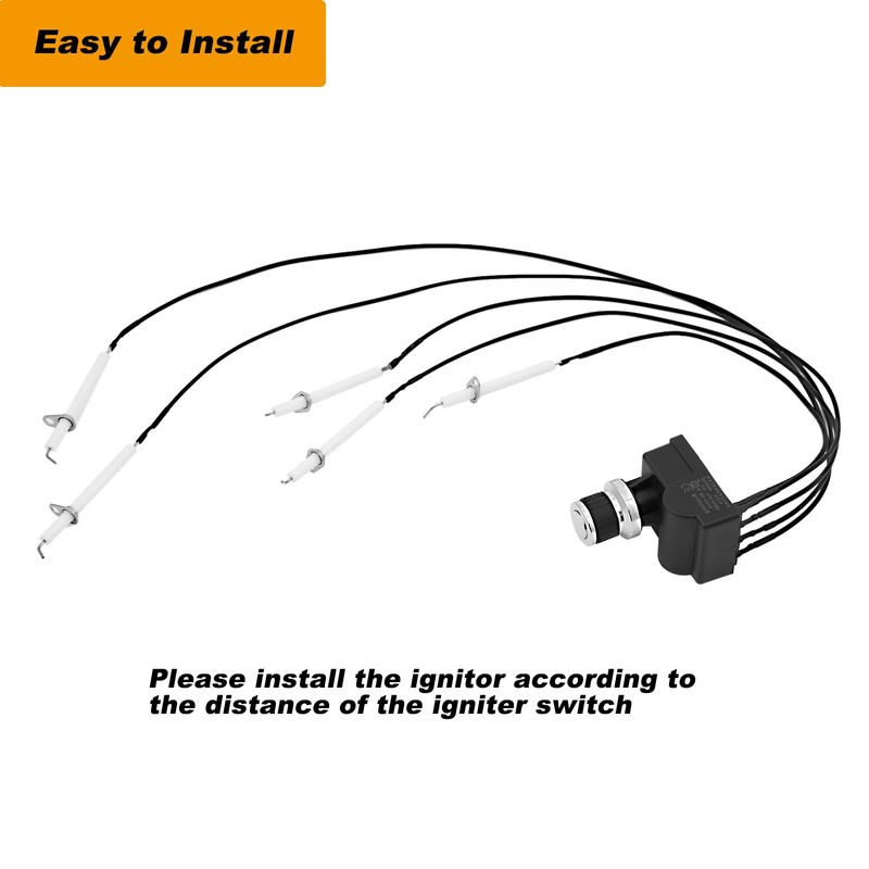 DHL-128-6Q Pulse Igniter Electrode Ignitor Wire Kit 6 Outlet Gas