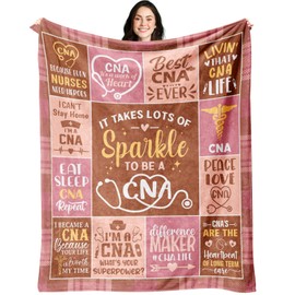 Nucleotech CNA Gifts, CNA Week Gifts, CNA Gifts for Women/Female, CNA Appreciation Gifts, Gifts for CNA Nurses/Coworkers/Workers, CNA Graduation/Birthday 2025 Gifts Ideas Throw Blanket 60"X50"