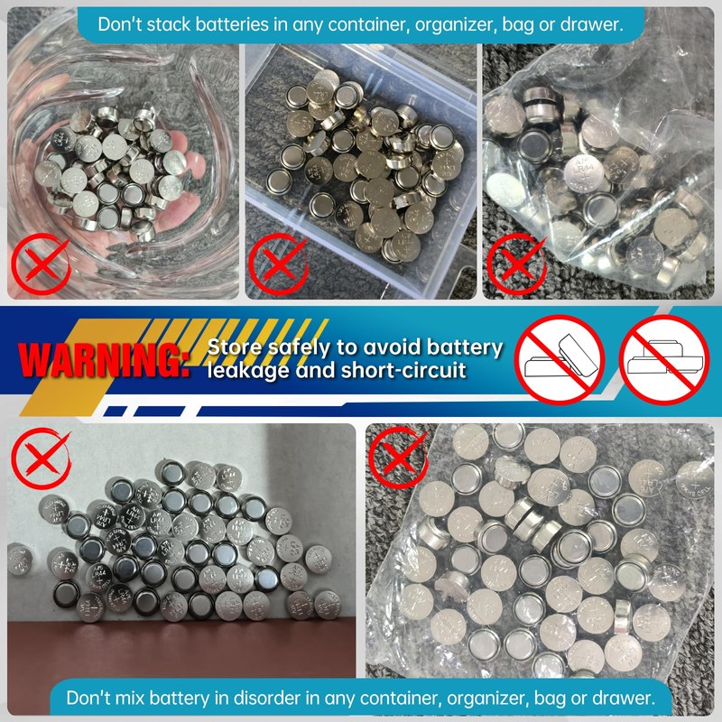 PGSONIC 50 Pack LR44 Batteries, 1.5 Volt Alkaline Button Cell